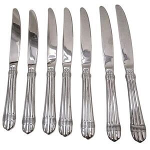7 Pc Hampton Silversmiths Odyssey 18/10 Korea Stainless Flatware Dinner Knives